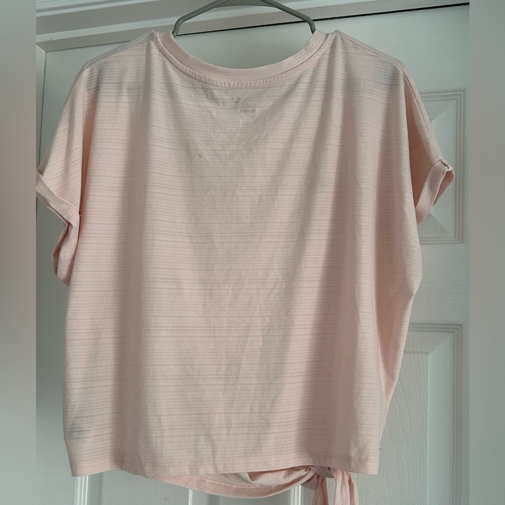 GapFit Breathe Dolman Sleeve Side-Tie T-Shirt in Lilac Cloud Size Large - Picture 6 of 7
